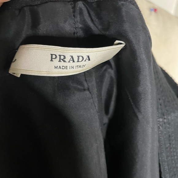 Prada black suit set jacket and skirt off shoulder size 40 - Picture 16 of 17